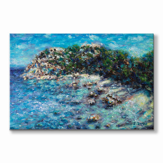 Original Painting: Anthony Quinn Bay, Rhodes