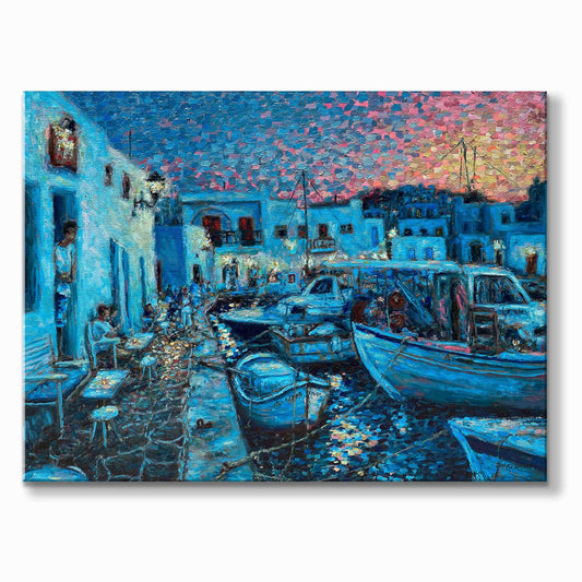Original Painting: Evening in Naoussa Paros
