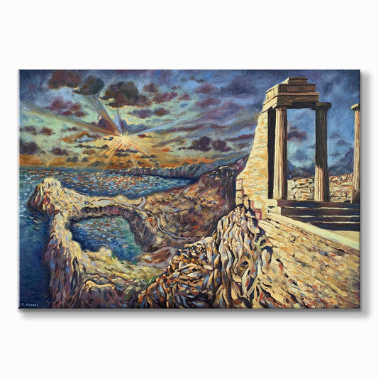 Original Painting: Acropolis of Lindos, Rhodes
