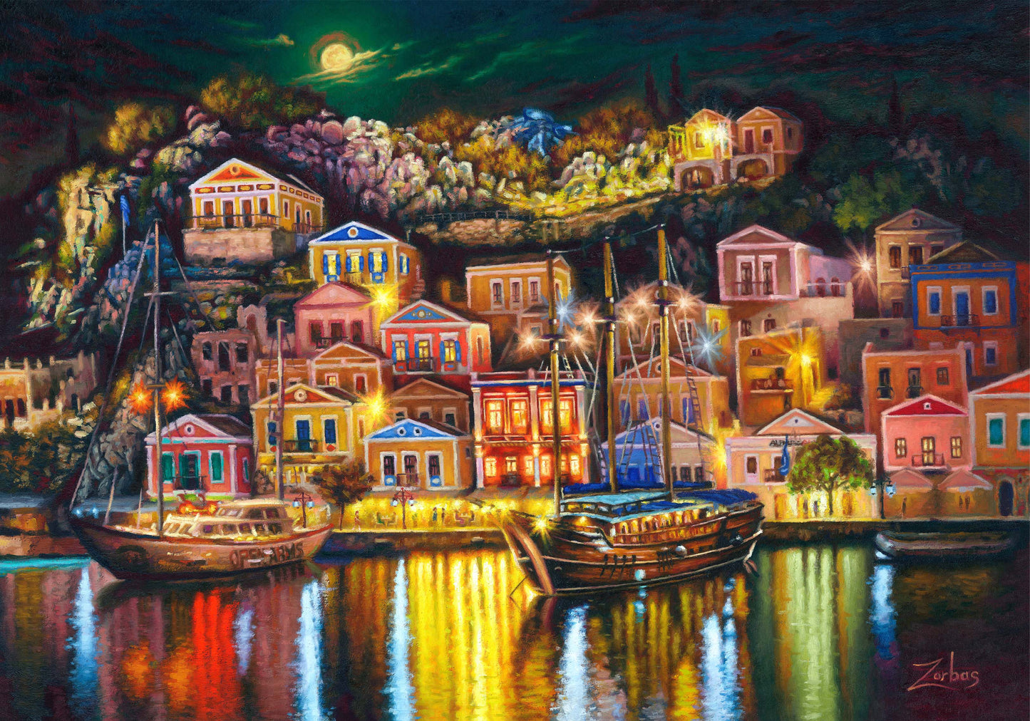 Canvas Print: A Night in Symi
