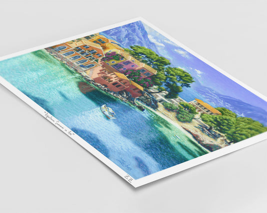 Εκτύπωση τέχνης: Καλοκαίρι στην Άσσο στην Κεφαλονιά