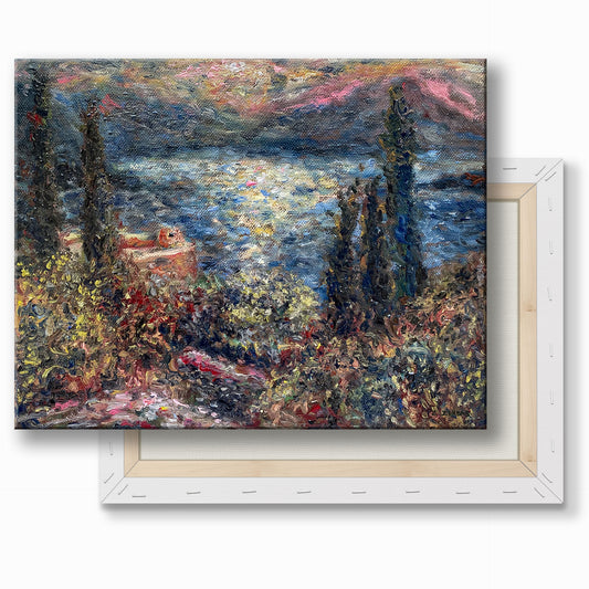 Εκτύπωση σε καμβά: Θέα του Σαρωνικού από την Αίγινα