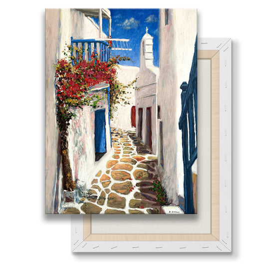 Εκτύπωση σε καμβά: Χώρα Μυκόνου