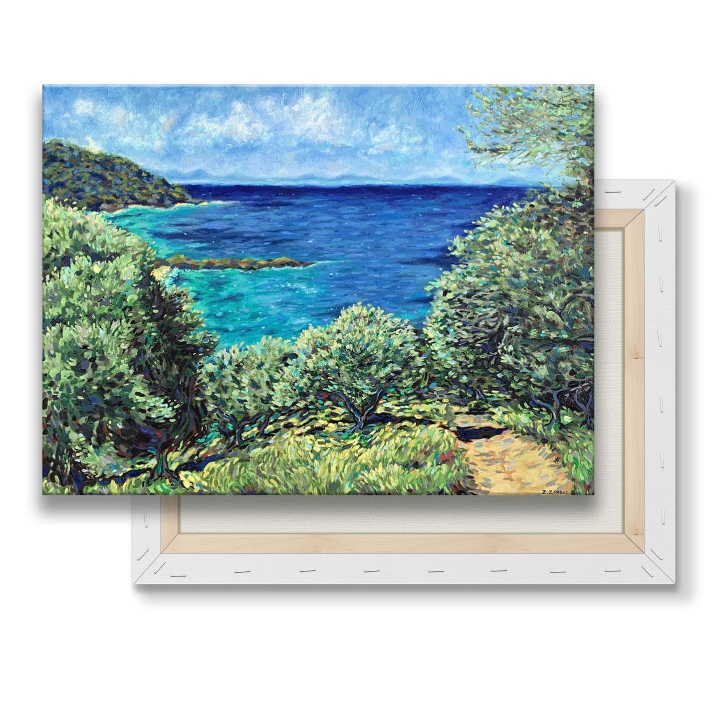 Εκτύπωση σε καμβά: Ελιές στην Κέρκυρα