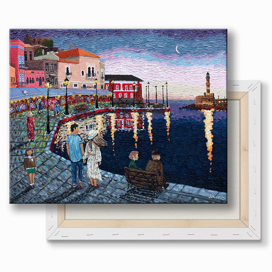 Canvas Print: A Night in Chania