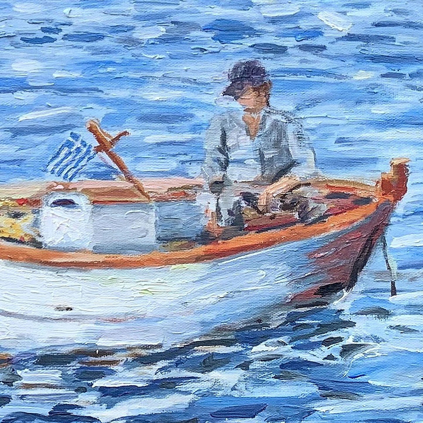 Art Print: Fishermen in Nafplio