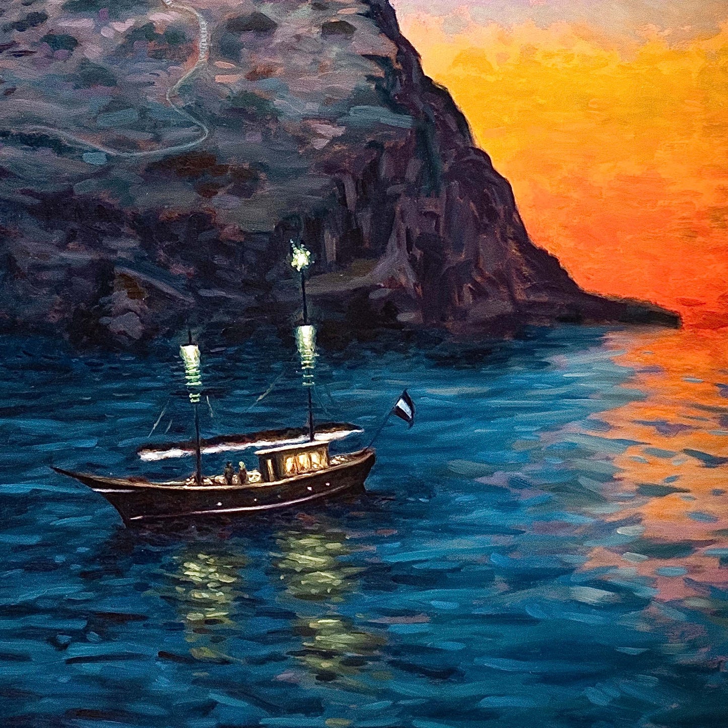 Πρωτότυπος Πίνακας: Ακρωτήριο Σούνιο, Ναός του Ποσειδώνα