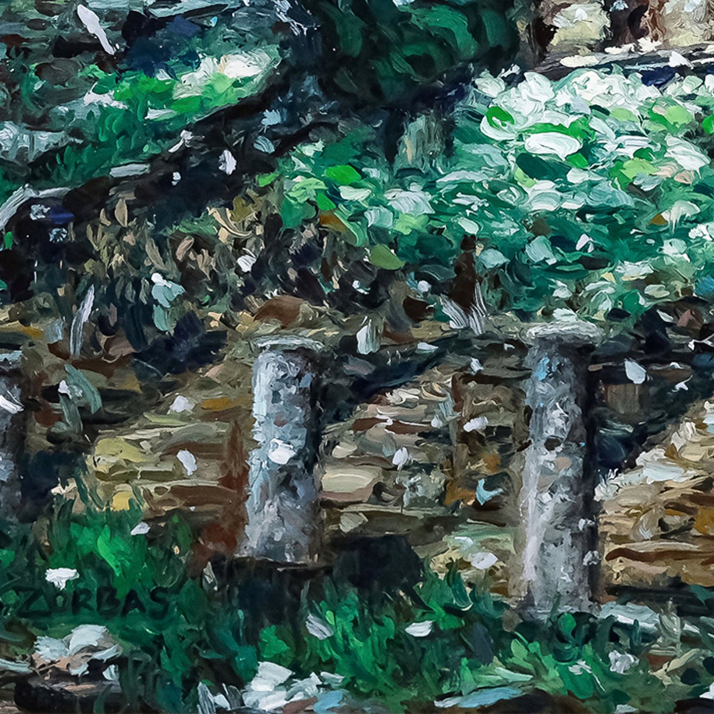 Canvas Print: Snowfall at the Temple of Apollo in Delphi