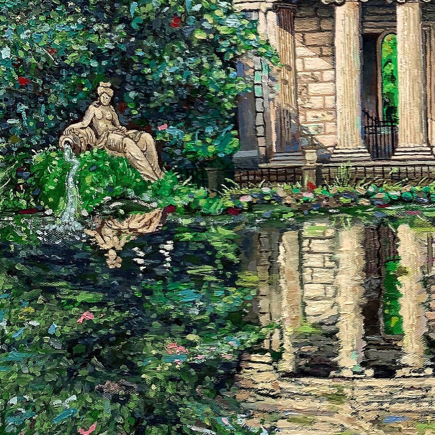 Canvas Print: Temple of Aesculapius in Villa Borghese Rome