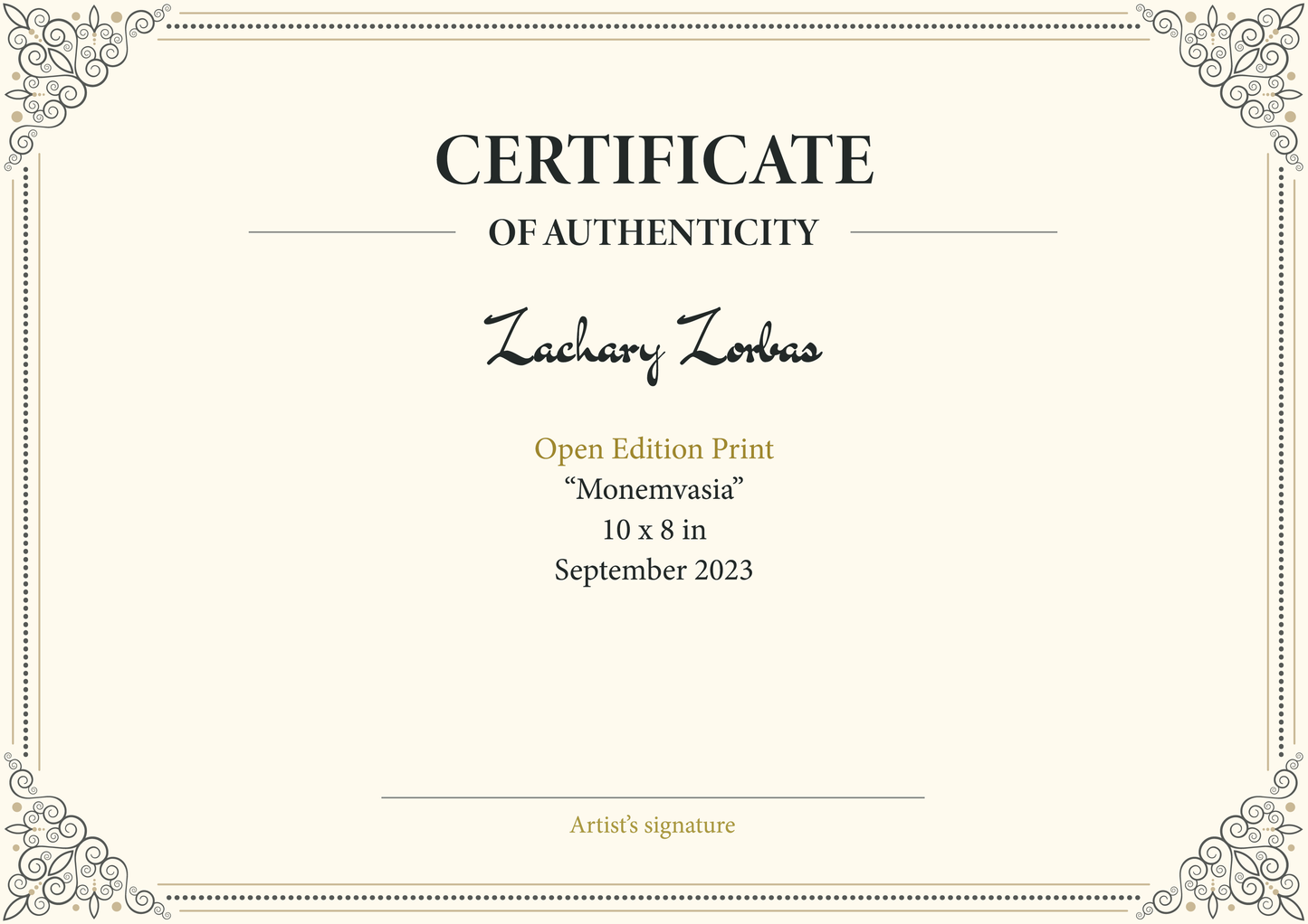 Canvas Print: Monemvasia