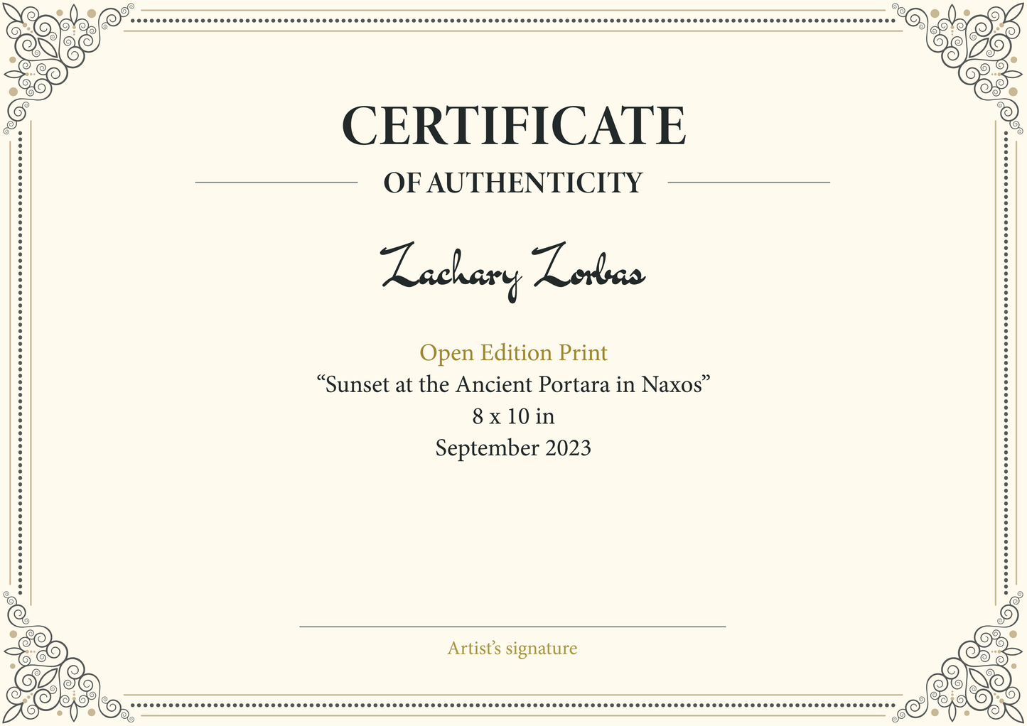 Art Print: Naxos Portara