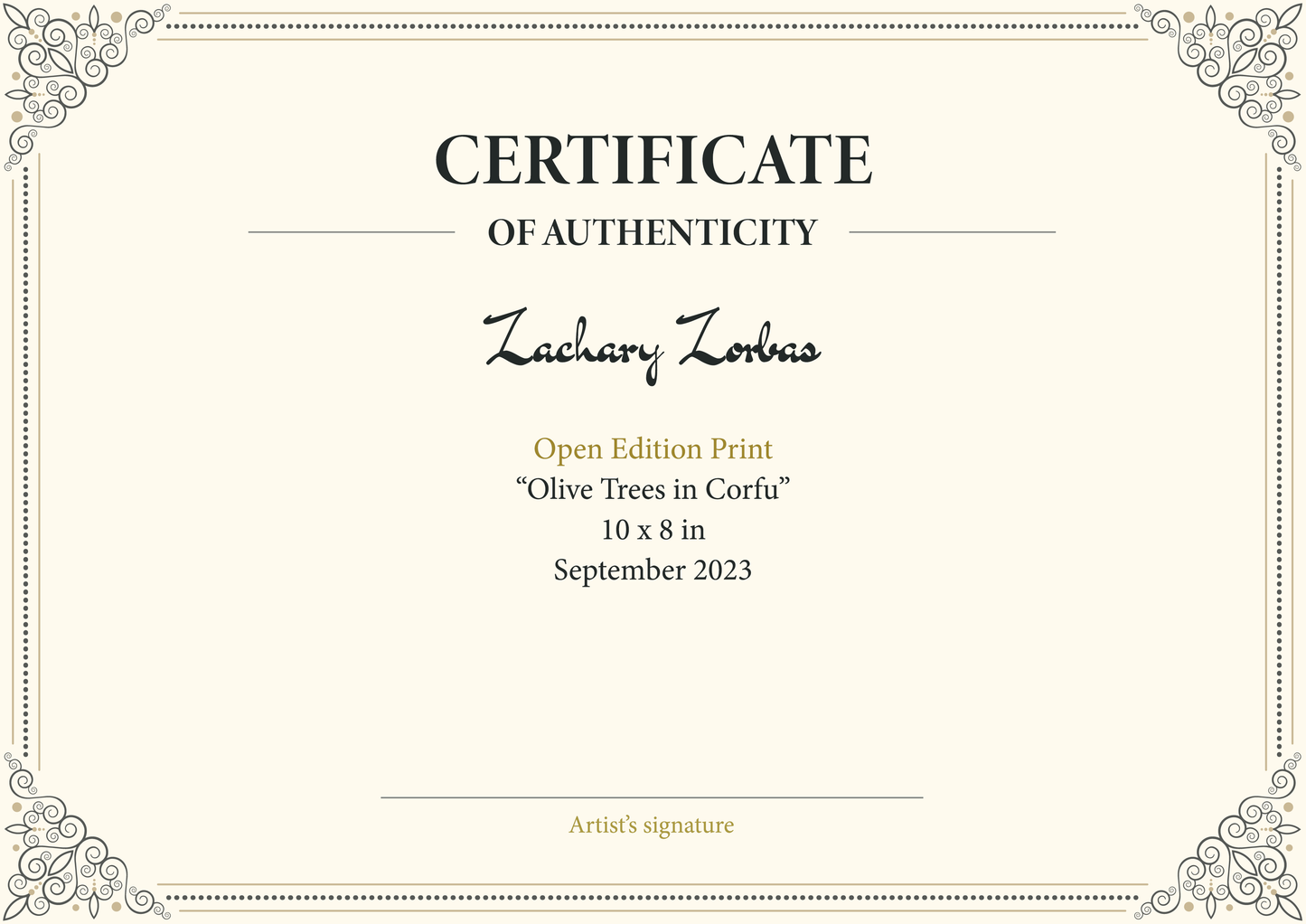 Εκτύπωση σε καμβά: Ελιές στην Κέρκυρα