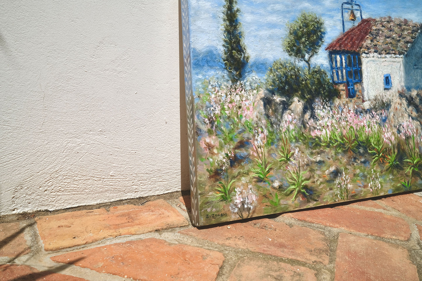 Πρωτότυπος Πίνακας: Παρεκκλήσι στην Κορυφή του Βουνού στην Αίγινα