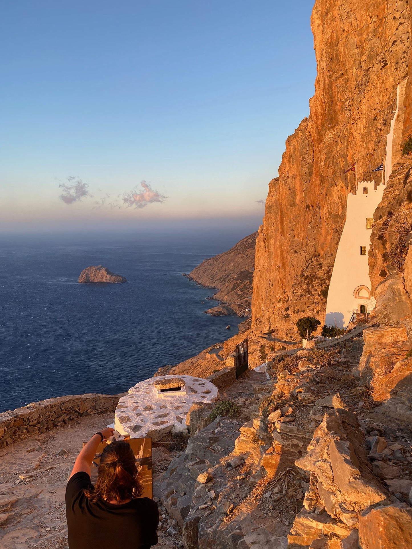 Πρωτότυπος Πίνακας: Μονή Cliffside στην Αμοργό