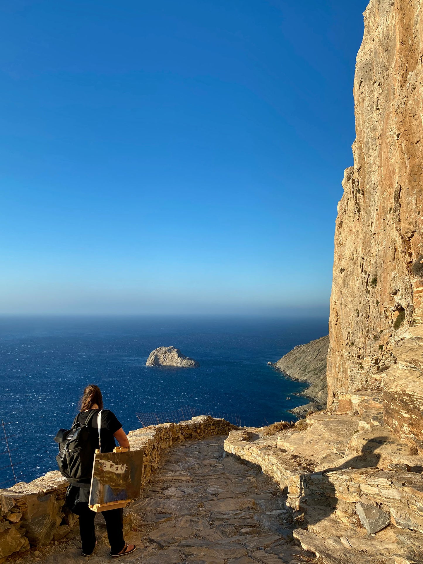 Πρωτότυπος Πίνακας: Μονή Cliffside στην Αμοργό