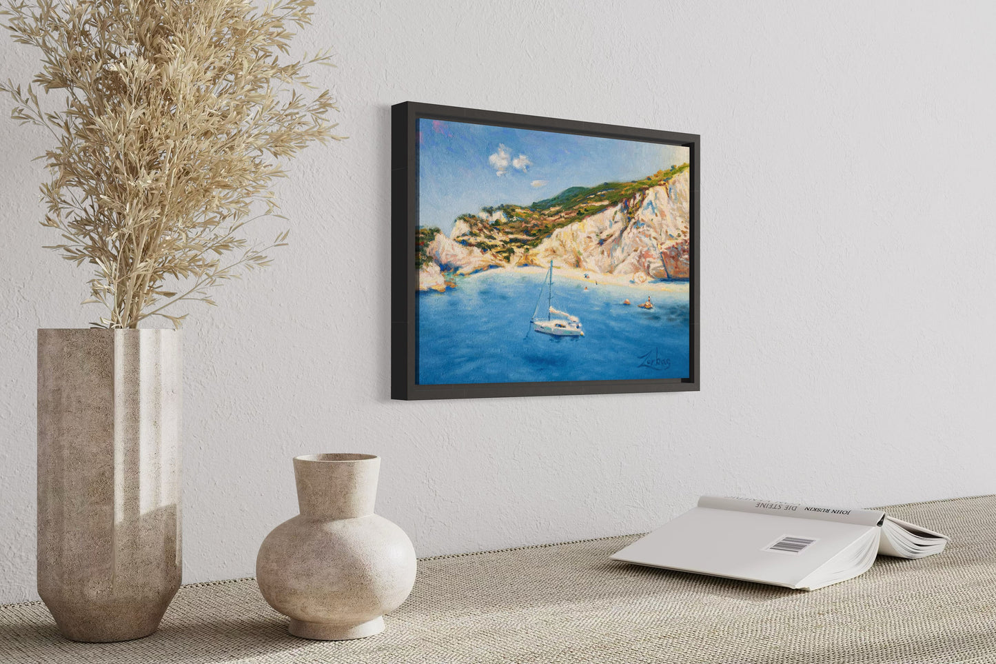 Πρωτότυπος Πίνακας: Ιστιοπλοΐα στη Λευκάδα, Πόρτο Κατσίκι