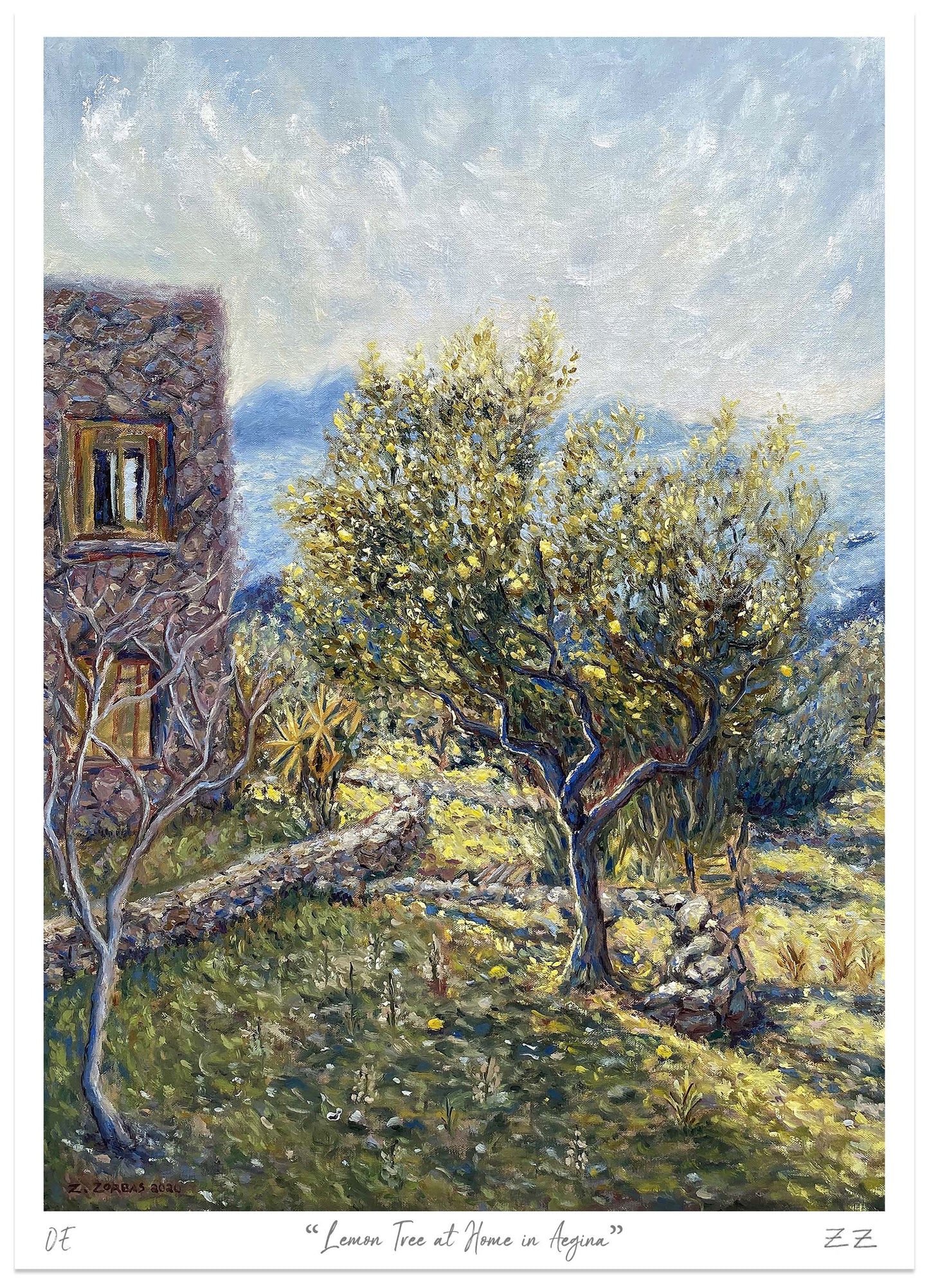 Art Print: Lemon Tree in Aegina