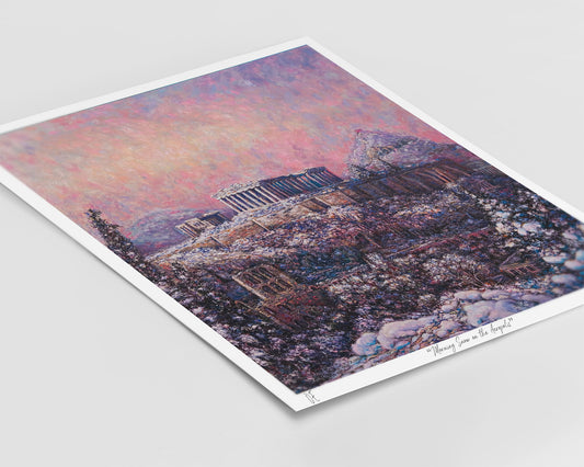 Εκτύπωση: Πρωινό χιόνι στην Ακρόπολη