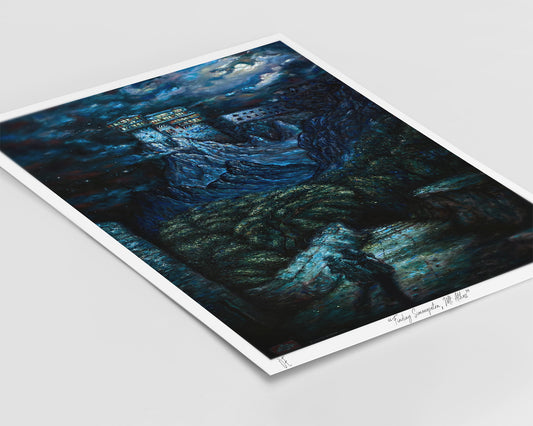 Art Print: Finding the Monastery Simonopetra Mt Athos