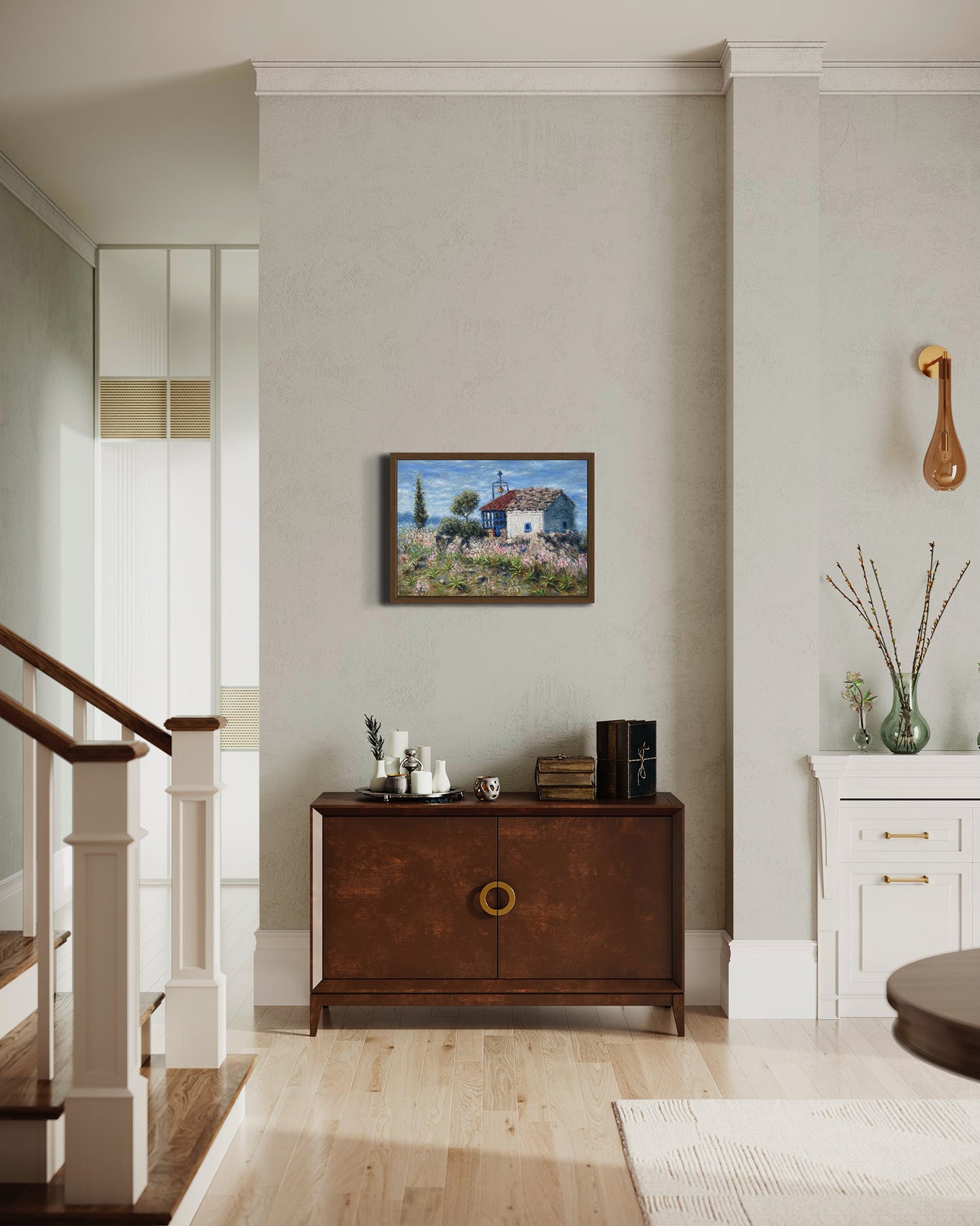 Πρωτότυπος Πίνακας: Παρεκκλήσι στην Κορυφή του Βουνού στην Αίγινα