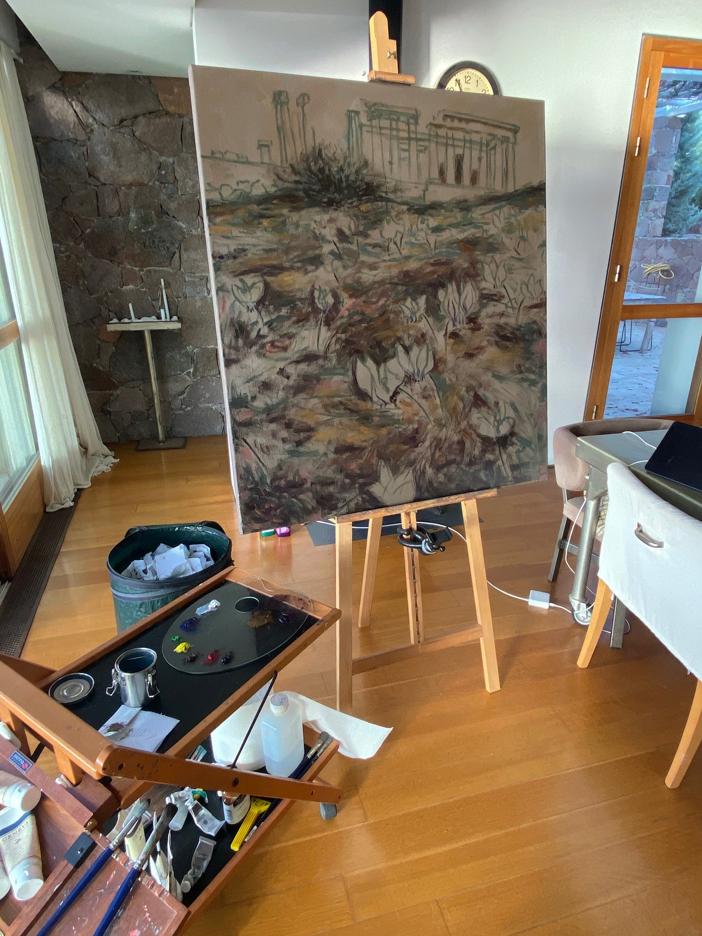 Πρωτότυπος πίνακας: Άνθη κυκλάμινων στον ναό της Αφαίας