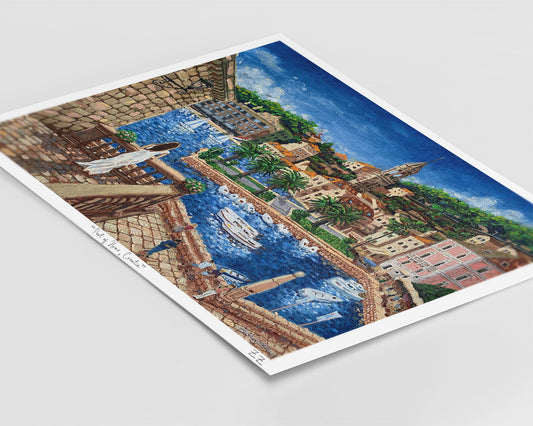 Εκτύπωση τέχνης: Λιμάνι του Χβαρ, Κροατία