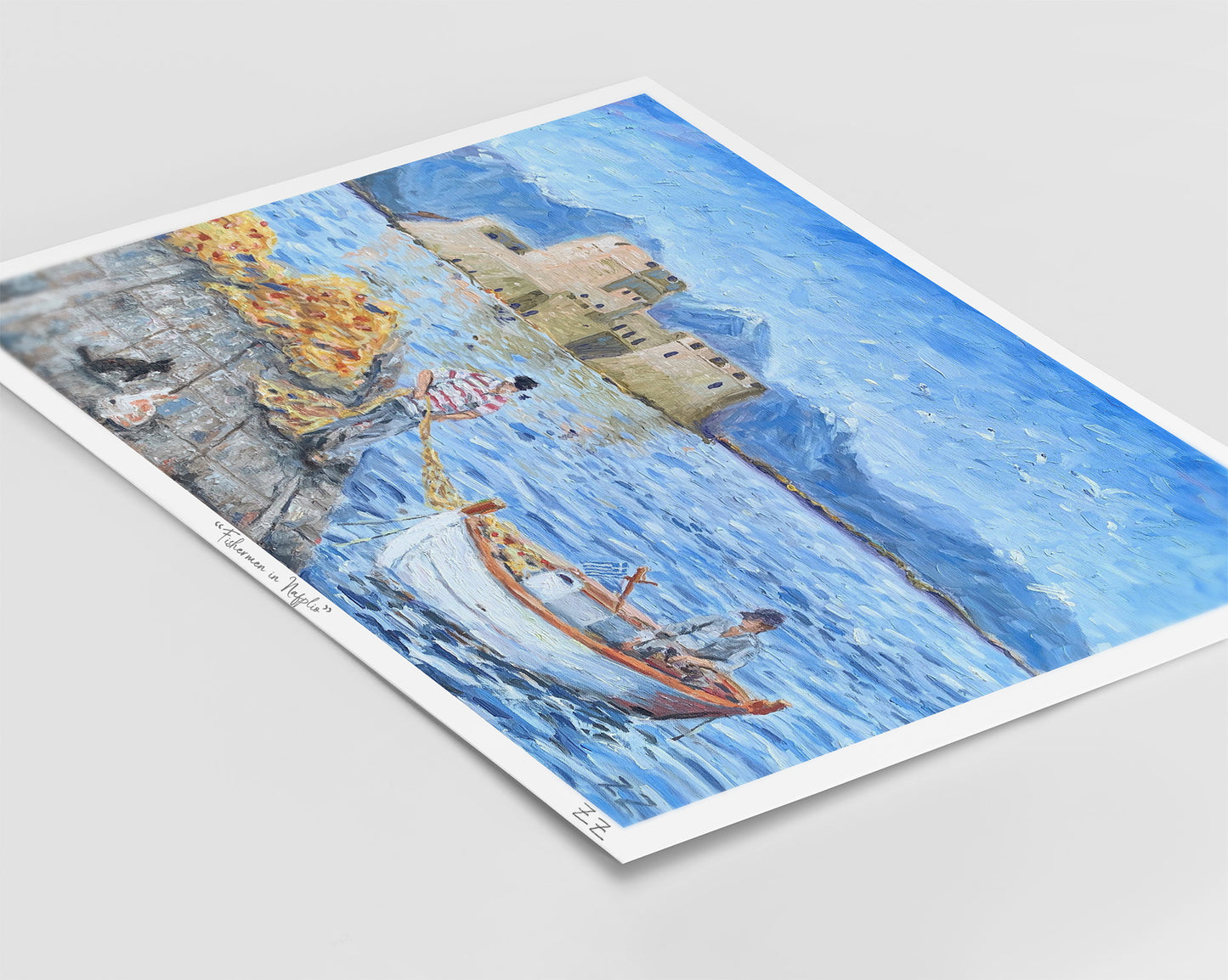 Art Print: Fishermen in Nafplio