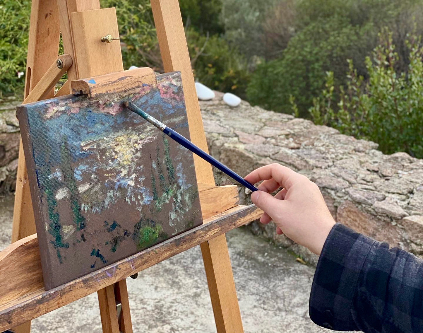 Πρωτότυπος Πίνακας: Θέα του Σαρωνικού Κόλπου από τους Τζίκηδες στην Αίγινα