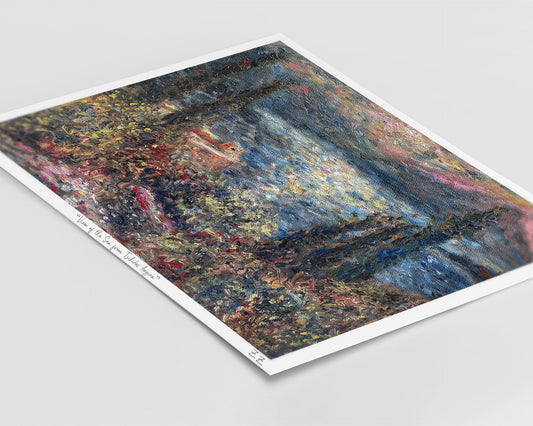 Εκτύπωση: Θέα στη θάλασσα από το σπίτι στο χωριό Τζίκηδες, Αίγινα