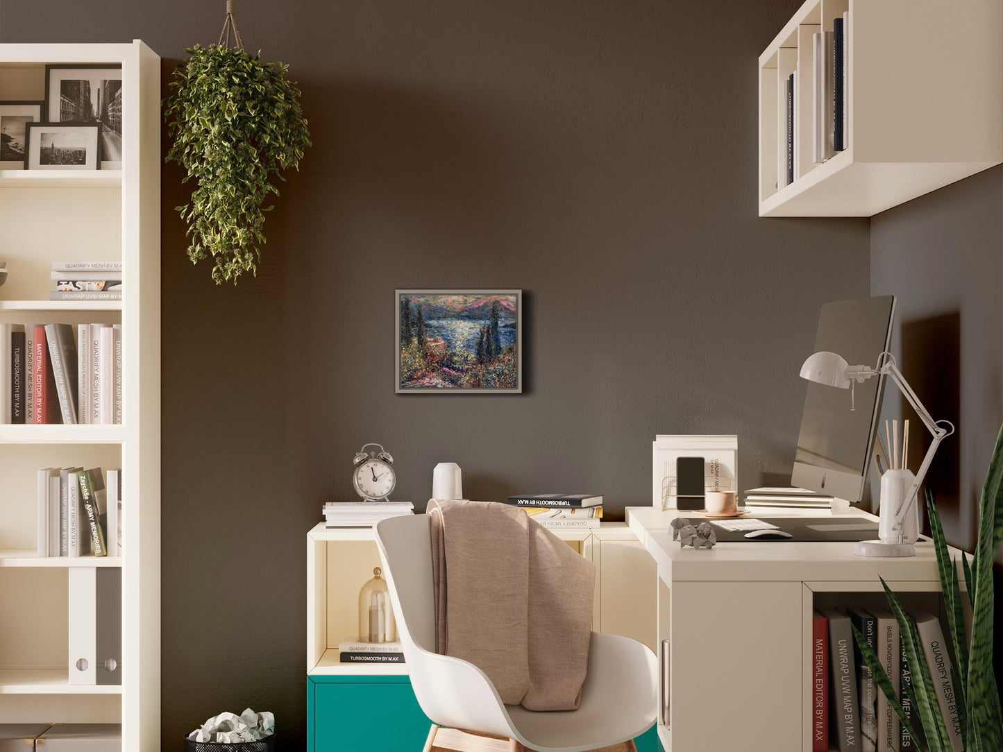 Πρωτότυπος Πίνακας: Θέα του Σαρωνικού Κόλπου από τους Τζίκηδες στην Αίγινα