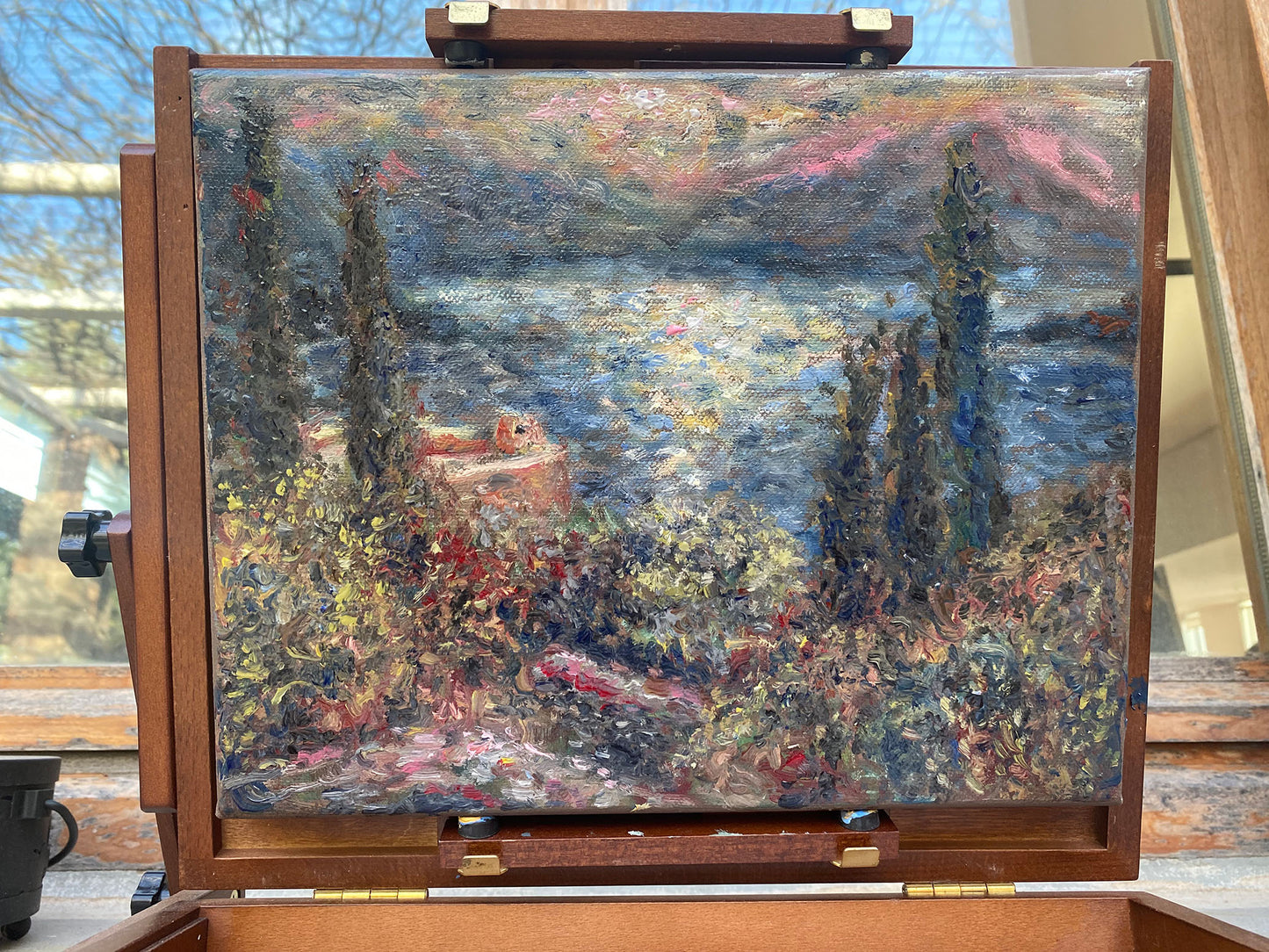 Πρωτότυπος Πίνακας: Θέα του Σαρωνικού Κόλπου από τους Τζίκηδες στην Αίγινα