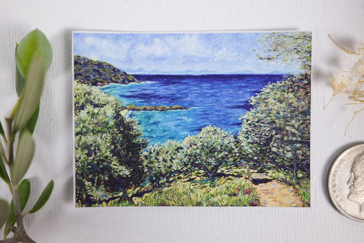 Sticker: Olive Trees in Corfu