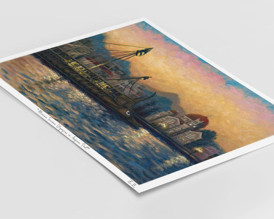 Εκτύπωση Τέχνης: Εκτύπωση Αθηναϊκής Τριήρης Ολυμπίας στο λιμάνι της Αίγινας