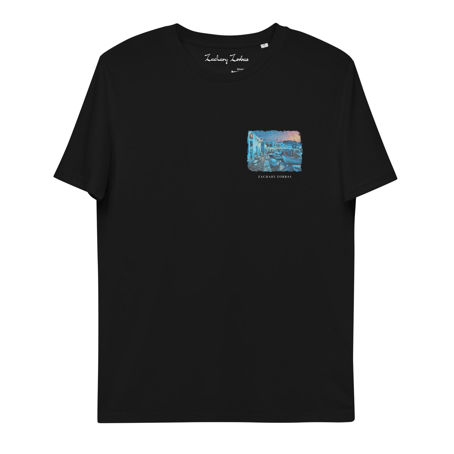 T-Shirt: Evening in Naoussa Paros Unisex Organic Cotton Left