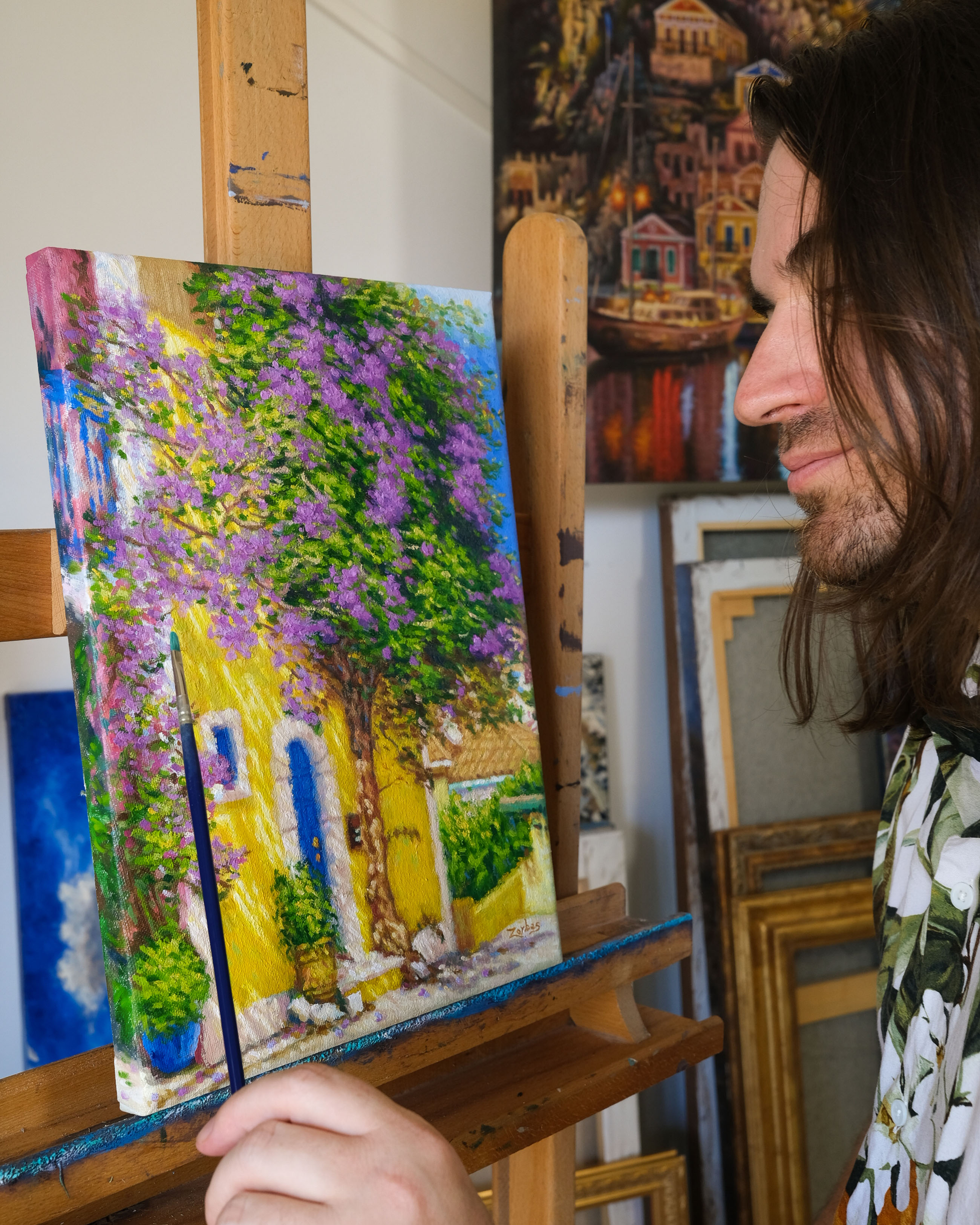 Kefalonia painting by Zac Zorbas