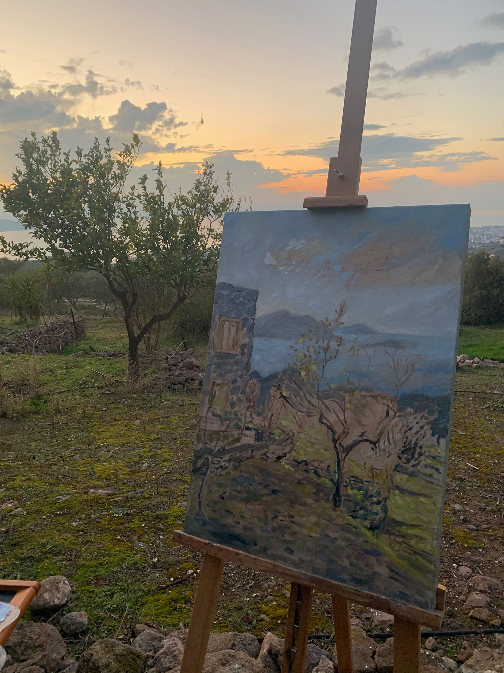 Aegina painting by artist Zac Zorbas
