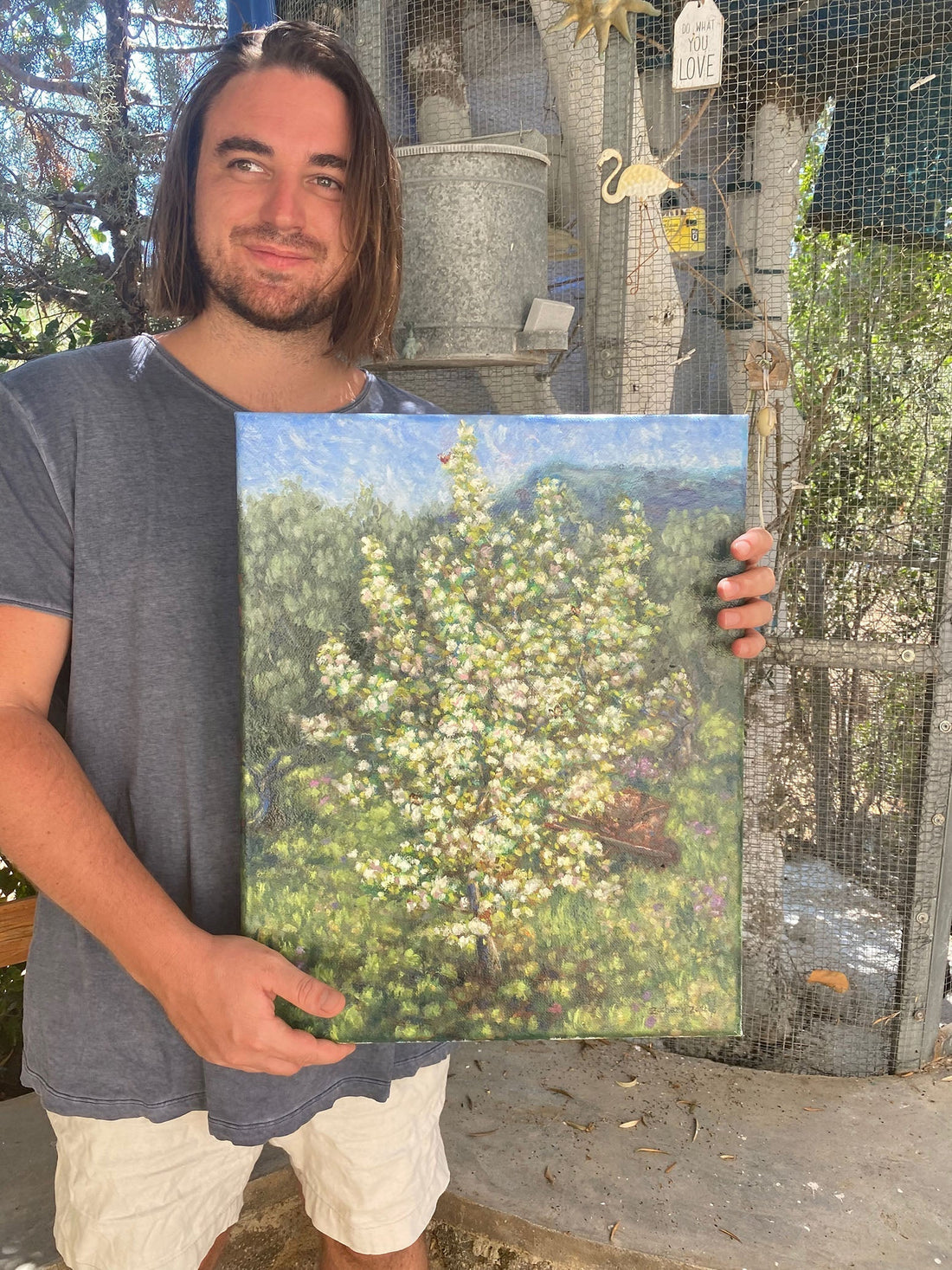Aegina Pear Tree Painting Available