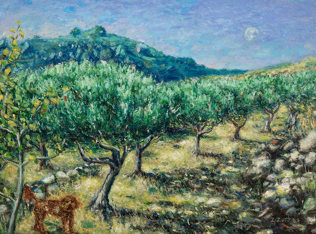 Aegina Olive Grove Painting and Prints Available