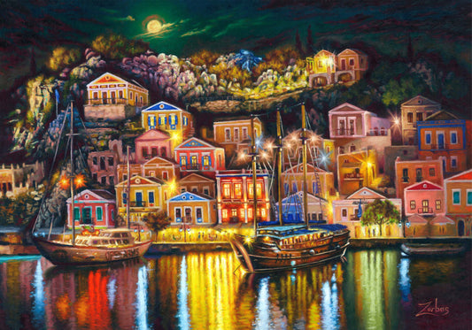 Original Painting: A Night in Symi