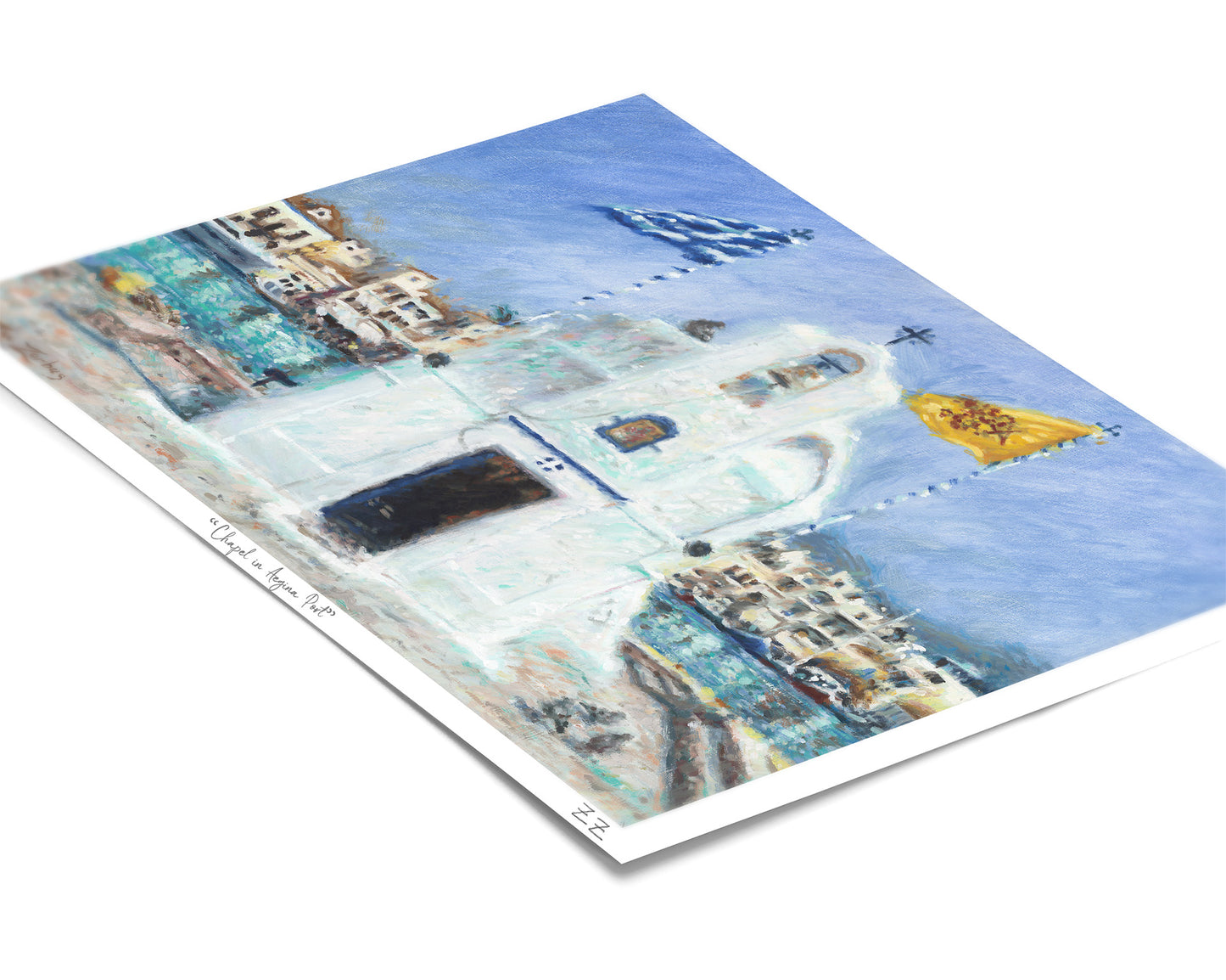 Art Print: Chapel in Aegina Port