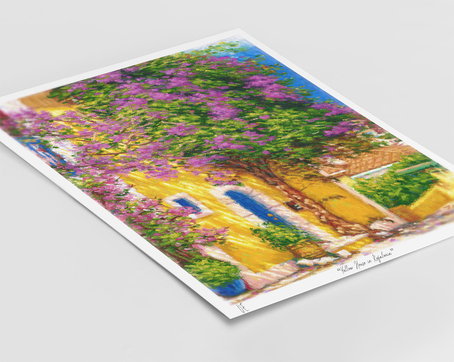 Εκτύπωση τέχνης: Κίτρινο Σπίτι στην Κεφαλονιά