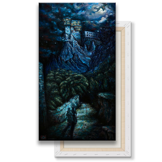 Canvas Print: Finding the Monastery of Simonopetra in Mt. Athos