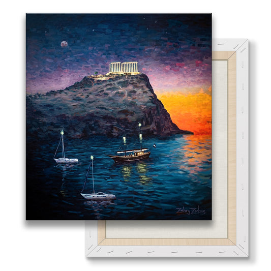 Canvas Print: Cape Sounio, Temple of Poseidon