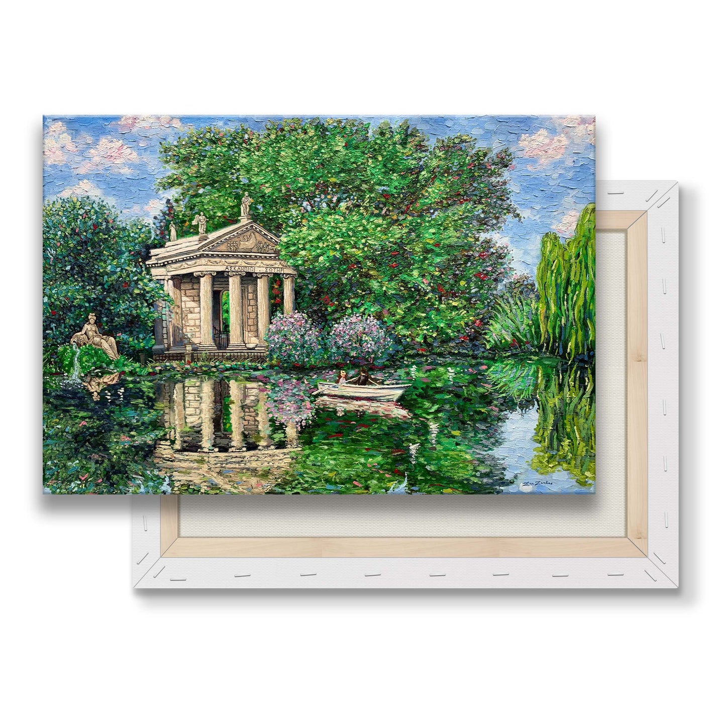 Canvas Print: Temple of Aesculapius in Villa Borghese Rome