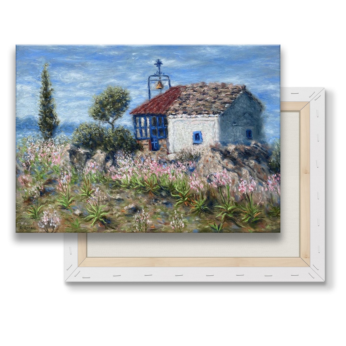 Canvas Print: Chapel on Top of the Mountain Aegina