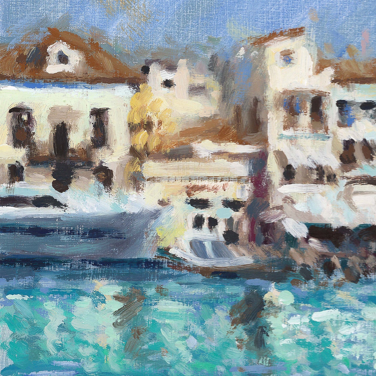 Original Painting: Chapel in Aegina Port