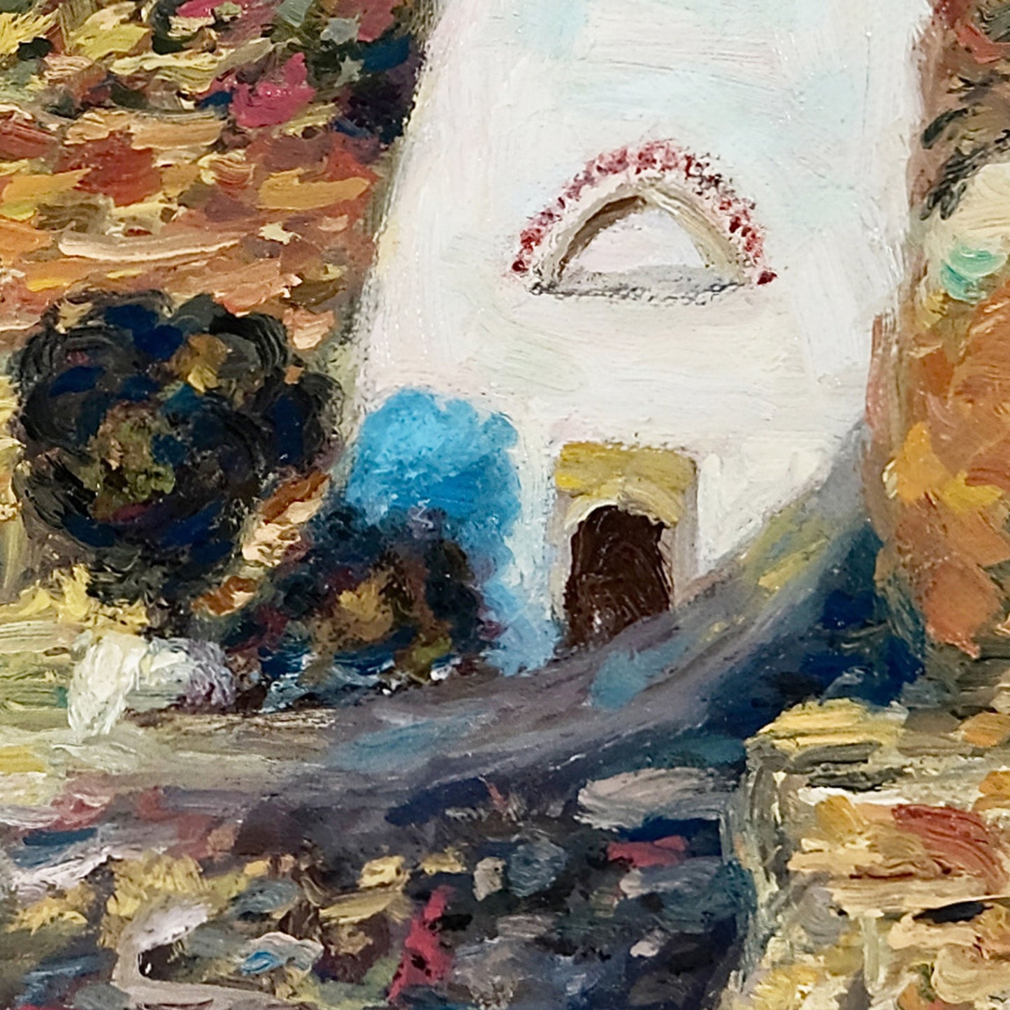 Original Painting: Cliffside Monastery in Amorgos