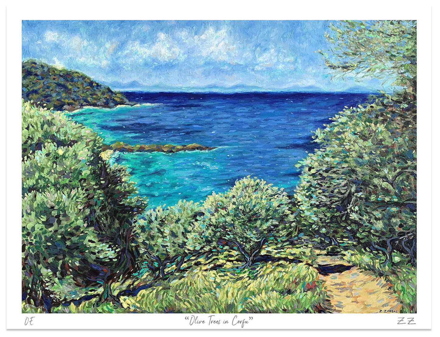Art Print: Olive Trees in Corfu