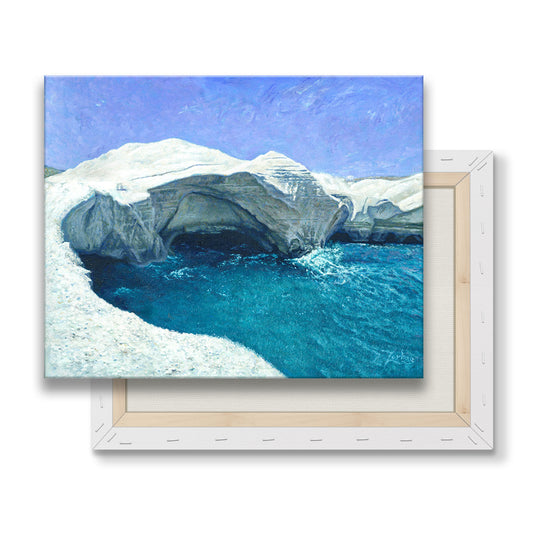 Canvas Print: Κίτρινο Σπίτι στην Κεφαλονιά