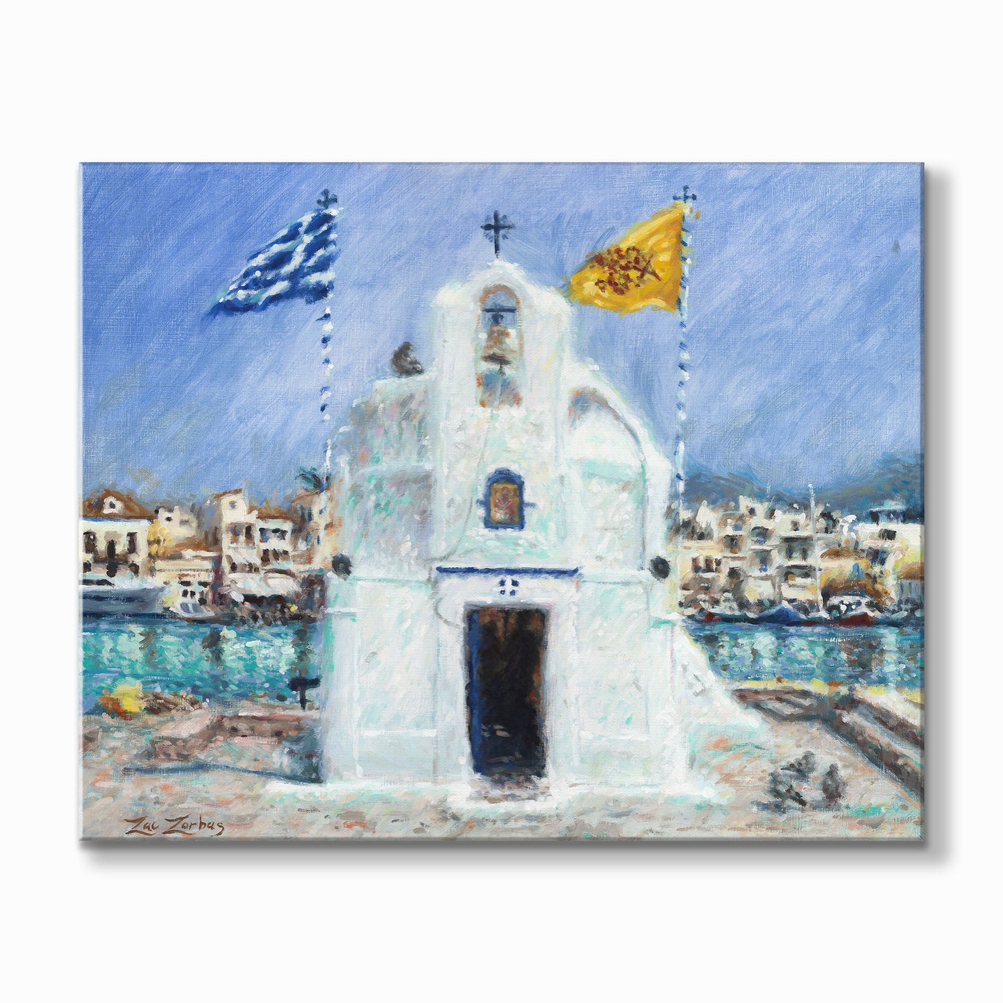 Original Painting: Chapel in Aegina Port